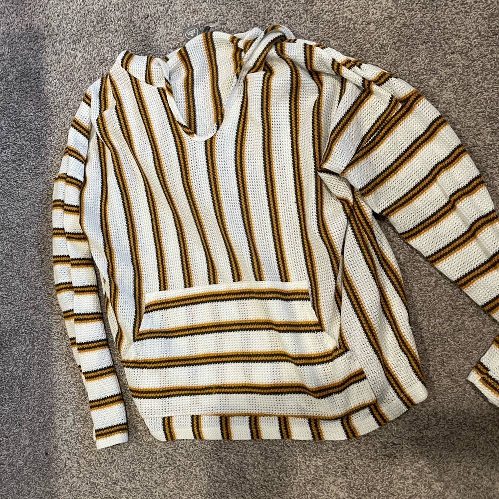 Paper Crane Mustard and Black Knit Sweater
